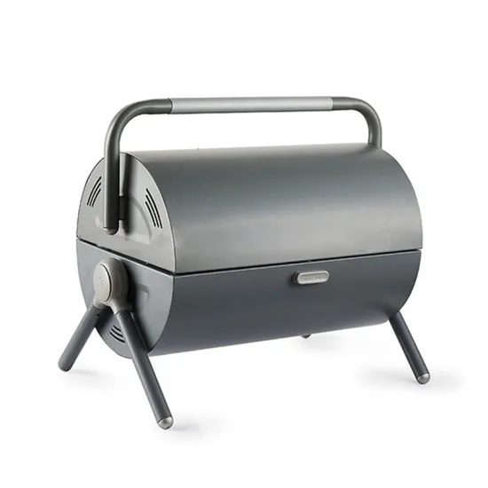 Double Grille Portable Charcoal Grill Camping Thickened Outdoor Charcoal Barbeque Grill Barrel