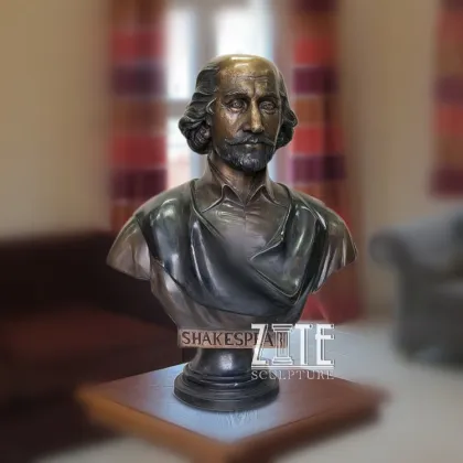 Classic Design Bronze Shakespeare Bust Statue