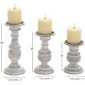 Traditional Mango Wood Pillar Candle Holder