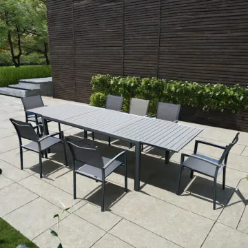 Aluminum Extendable Garden Dining Table Metal Furniture