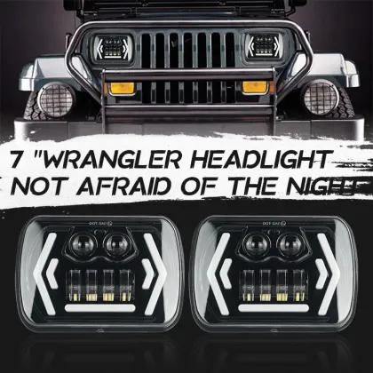 Motorcycle Truck LED Square Headlights