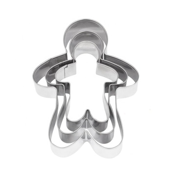 Stainless Steel Christmas Gingerbread Man Cookie Cutter Set - Baking & Pastry Tool