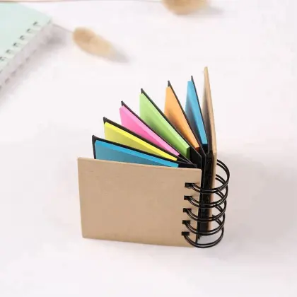 Multi-layer Logo Printed Fluorescent Sticky Notes Notebook