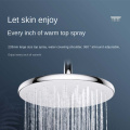 Chrome Faucets Hot Cold Bathroom Rainfall Shower Set