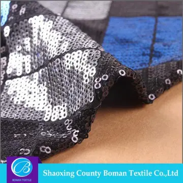 Wholesale fabric Latest design Design Polyester sequin overlay fabric