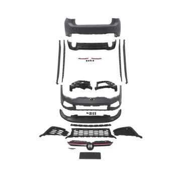 VW Golf 8 GTI Style Car Bumper Facelift Body Kit with Front Rear Bumper Grille Side Skirts