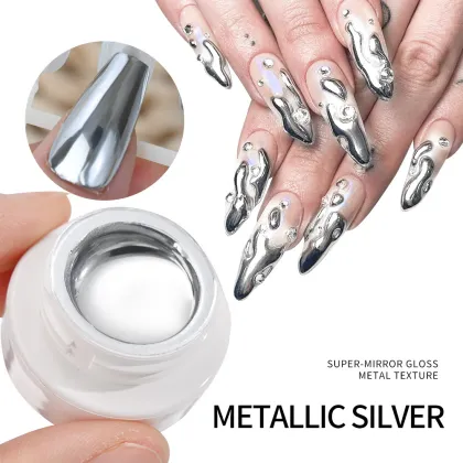 Long Lasting Mirror Effect 10ml Vegan UV Chrome Gel Polish