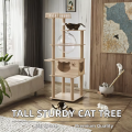AIBIKE Large Breed Cat Каразанне па дрэвах Драўляная вежа Крытая Экалагічная Бяспечная Ўзмоцненая Кондамініум Шматузроўневая Платформа Адпачынак Ложак