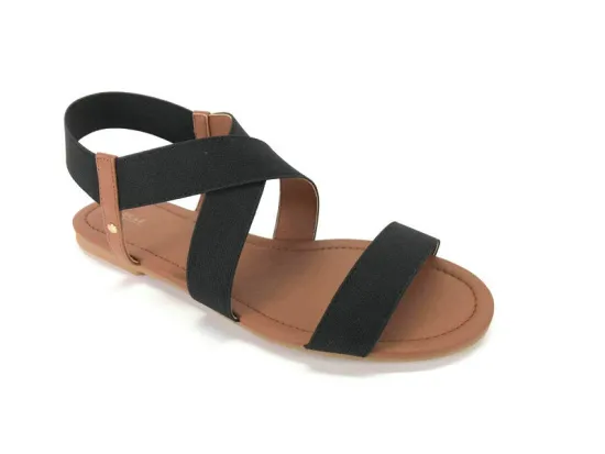 Open toe with elastic upper woman sandal