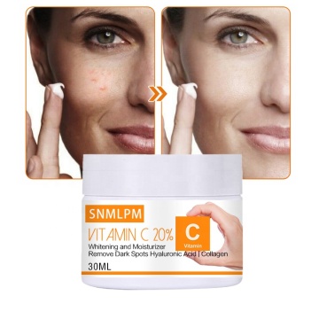 SNMLPM Vitamin C Pemutihan pelembab dengan asam hialuronat dan kolagen - 30g