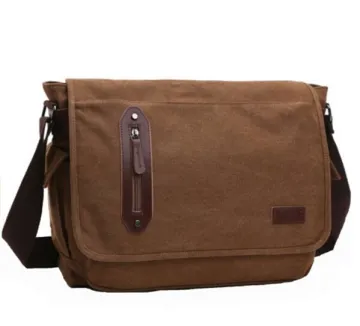custom vintage canvas laptop messenger bag