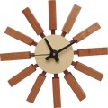 Réplica de reloj de pared de bloque natural George Nelson
