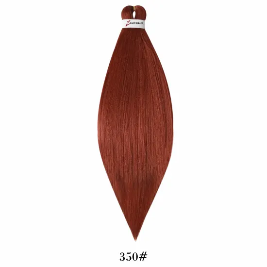 Alileader Private Label Prestretched Ez Braids Bulk Synthetic Yaki Colored Ombre Easy Braid Hair Pre Stretched Braiding Hair