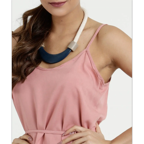 Neck Tie on the Waist Sexy Long Blouse