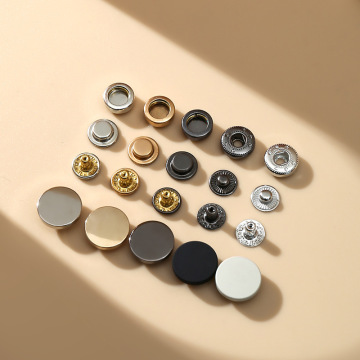 Custom Metal Snap Buttons and Decorative Accessories: Multi-color Round Press-On Brass and Zinc Alloy Covers