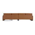 Nordic Italy mengimpor sofa sectional kulit atas