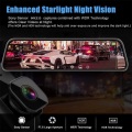 12 بوصة HDR WDR Car DVR Mirror Dash Cam