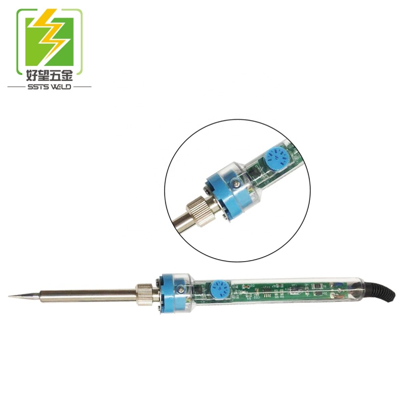 Adjustable 60W Replaceable Tip Soldering Iron for Electronics, Cell Phone, and Tricycle Repair