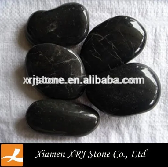 natural stone pebbles /black flat river pebbles