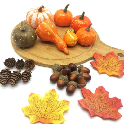 Mini Artificial Pumpkins for Fall and Thanksgiving Decorations