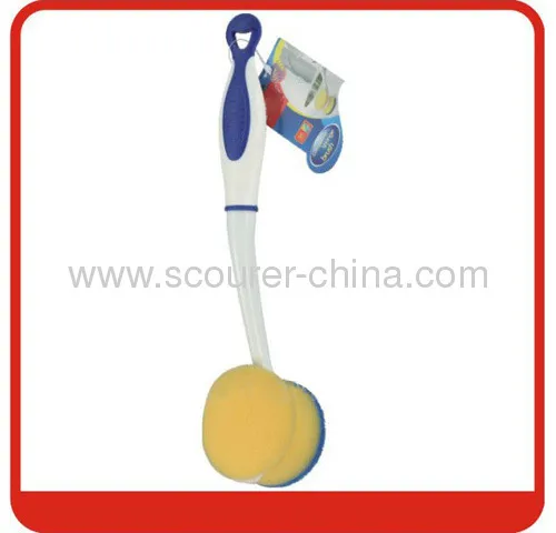 Kitchen Cleaning Sponge Brush With Handle 