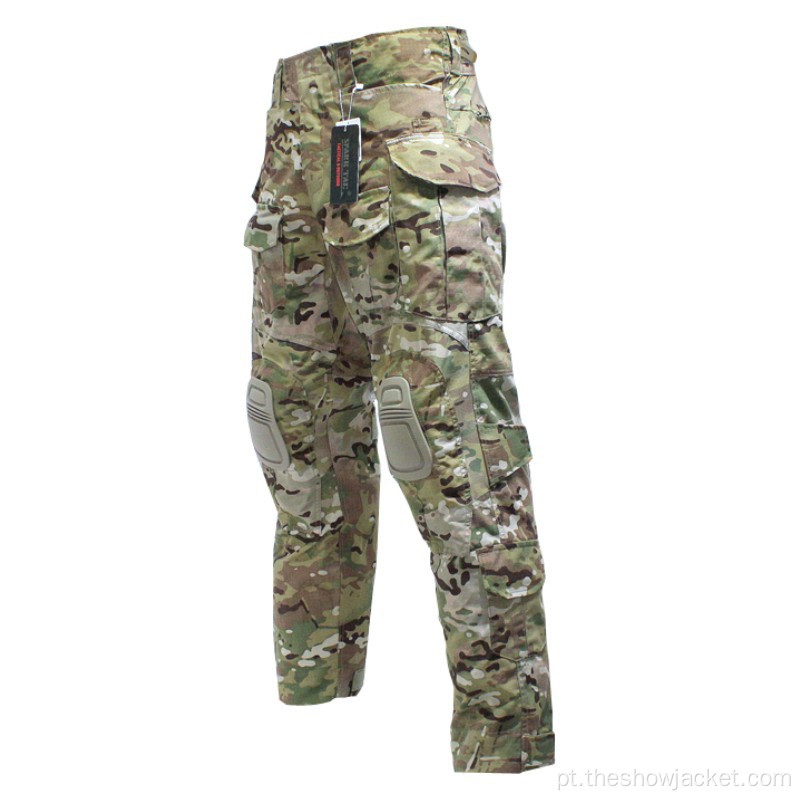Calças de treino de camuflagem masculina ao ar livre personalizadas de fábrica