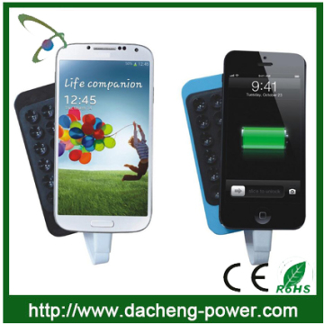 CE ROHS FCC approved external battery charger 4000mah with sucker design