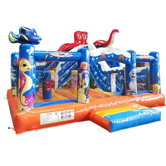 Factory Price Sea Theme Inflatable Bouncy Castle with Slide