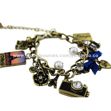 Vintage fashion jewelry Paris exotica bracelets