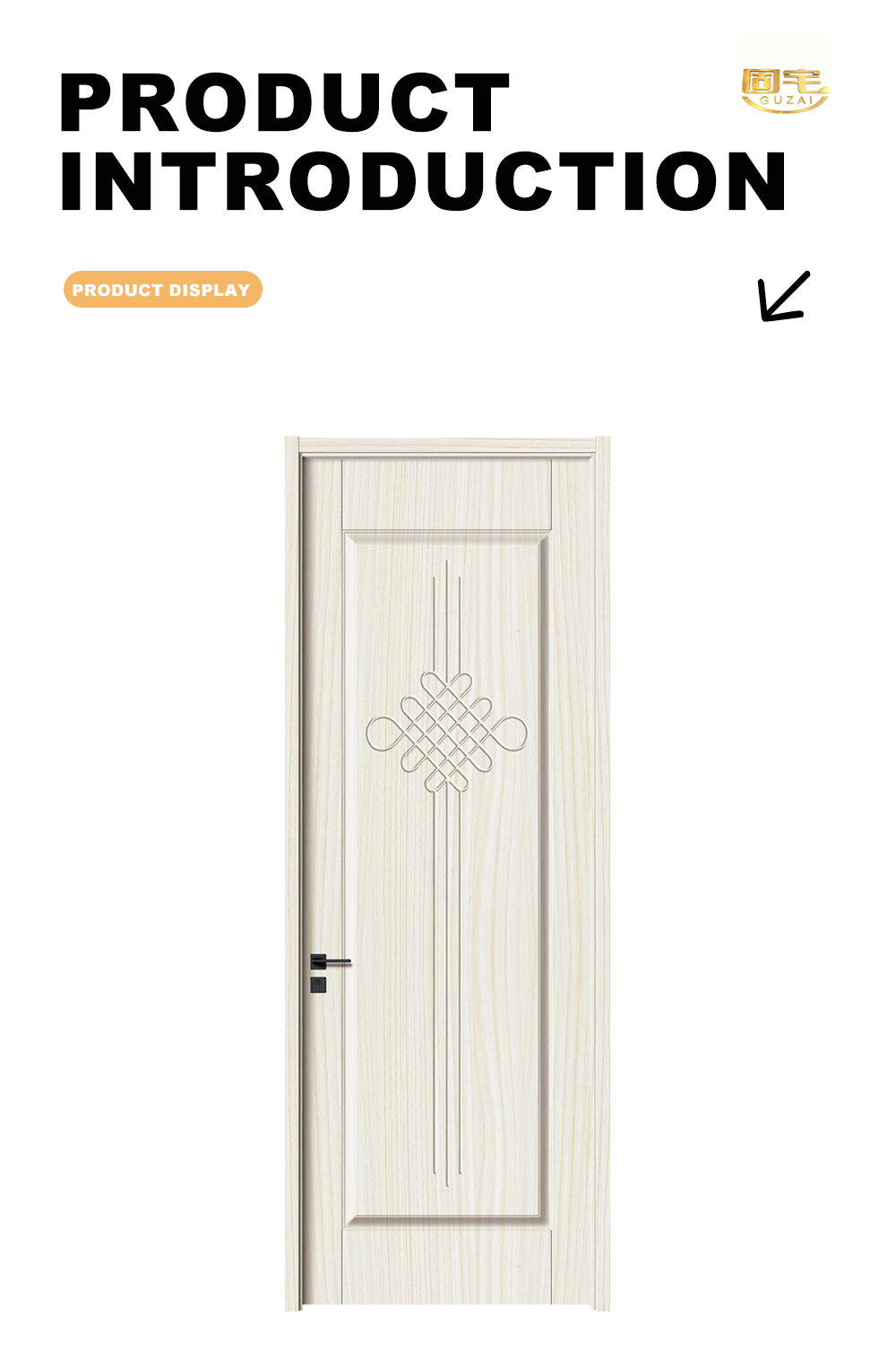 New Maple White Knot Pattern Door X