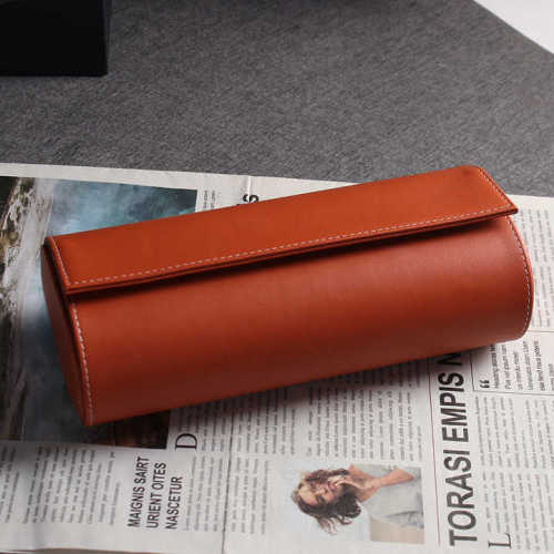 Unique Houndstooth Watch Organizer for Men's Napa Leather