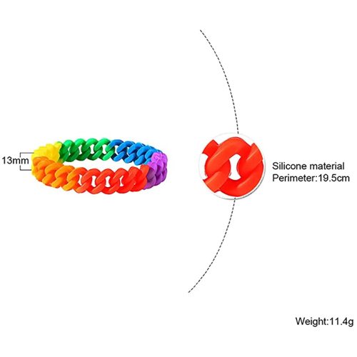 Regenboogstreep trots armband handgemaakte gevlochten band