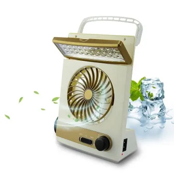 Portable Solar-Powered Rechargeable Mini LED Table Fan