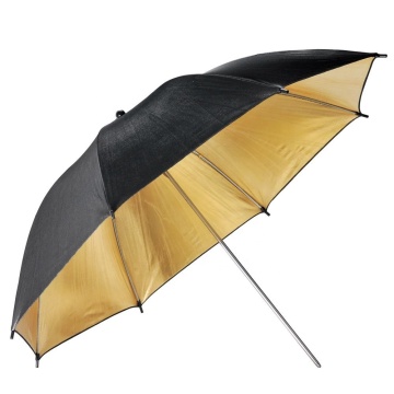 33 Inch Double Layer Black/Gold Photo Umbrella Lighting Reflector for Contrast and Concentrated Light
