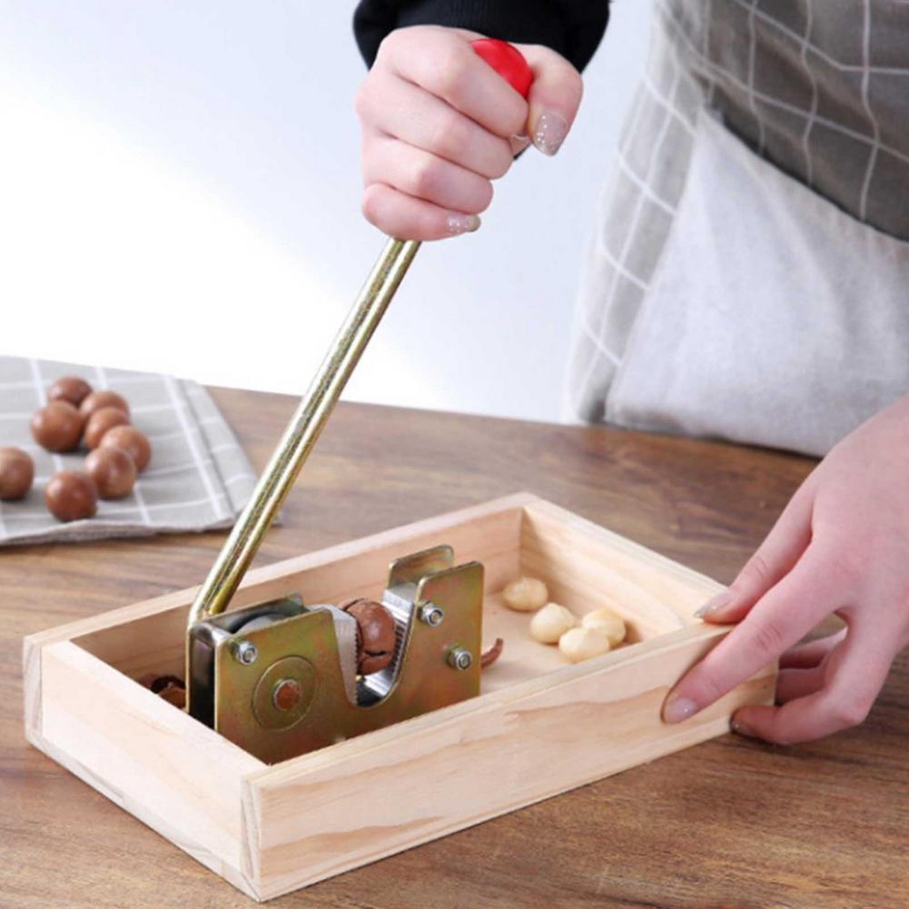 New Manual Nutcracker Nut Tongs Pecan Nut Adjustable Heavy Duty Macadamia Cracker Opener Machine Tool With Metal Handle