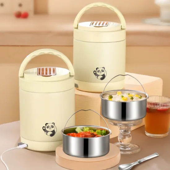 USB Electric Heating Lunch Box: Portable, School Student, Car Use, Food Warmer in Stainless Steel Thermal Container