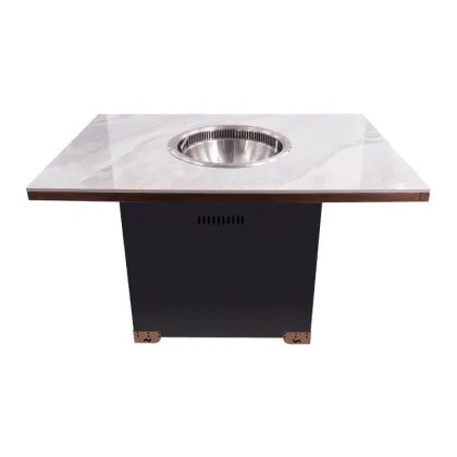 Commercial induction cooker smokeless hot pot table