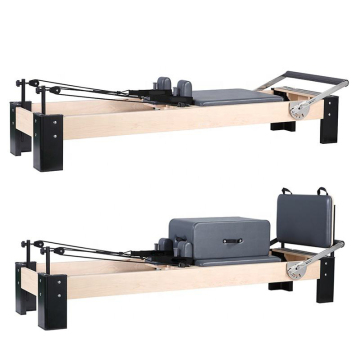 High-End Luxury Pilates Reformer: Latest Design with Aluminum Feet and Maple Wood for Studio Machines
