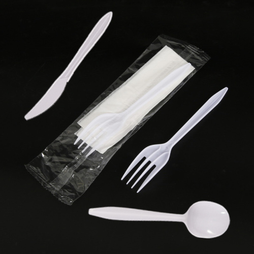 Individually Wrapped Disposable Dinnerware PP Plastic Utensil Tableware Cutlery Spoon Knife Fork