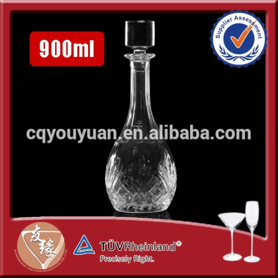 gift set fancy 900ml whiskey bottle decanter with glass lid