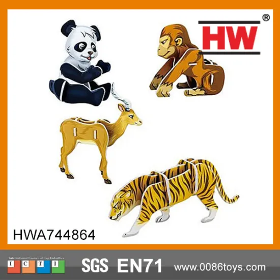 3D mini cardboard 3D puzzle animal