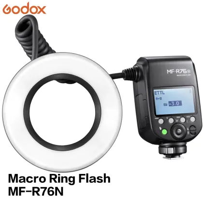 Godox MF-R76N Macro LED Ring Flash for Nikon