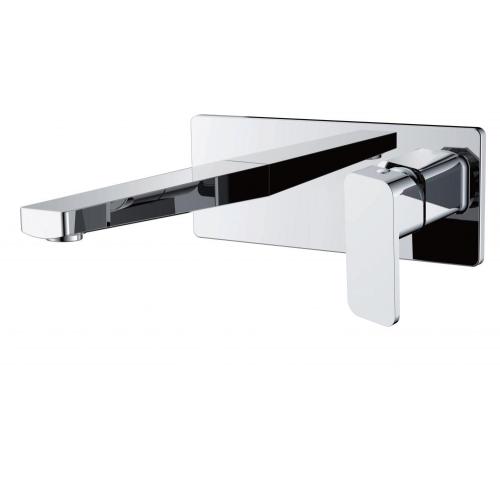 Brass Basin Sink Mixer Square Wall Mounted Basin Faucet Factory