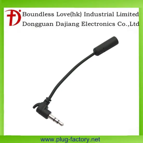 3.5mm Audio Video Cables For Headphone Cable right angle extension black cable