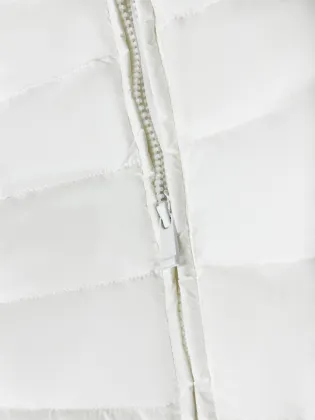 Pure white warm down jacket