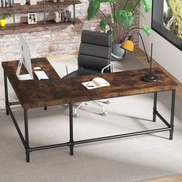 Modern Removable Home Corner Folding L Shape Writing Executive Computer Office Gaming Desk with Shelf