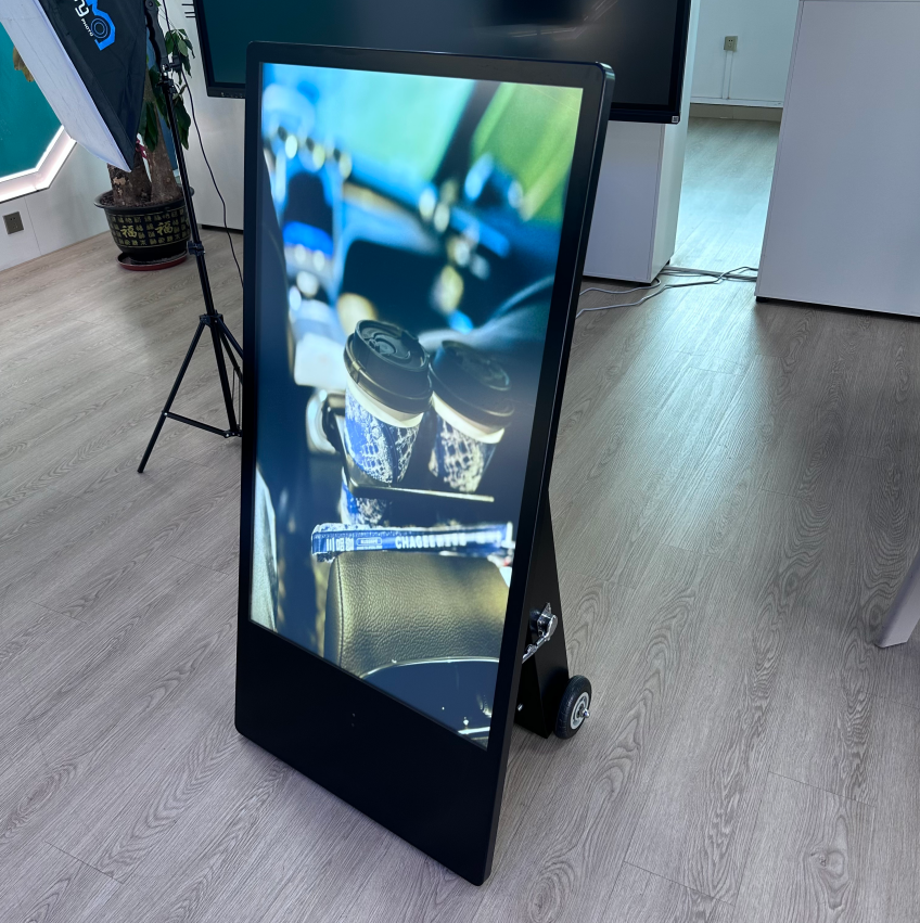 Çok yönlü perakende reklamları ve pop-up etkinlikleri için profesyonel mobil dış mekan dijital standı