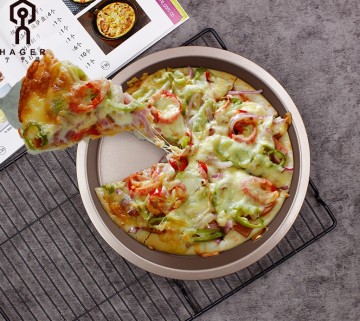 Champagne gold 10 Inch Pizza Baking Plate Tools