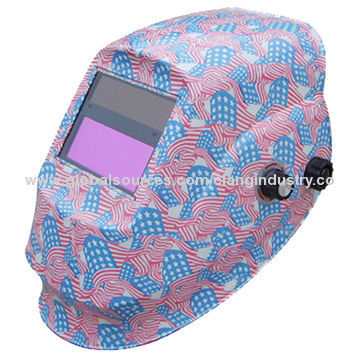 Welding Head-shields, ARC Activated, Auto-dark, Solar-powered, American Flag Pattern