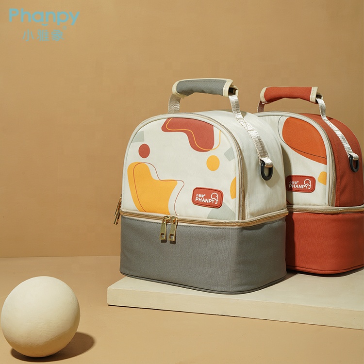 Matisse Print Breastmilk Cooler Storage Backpack-Orange